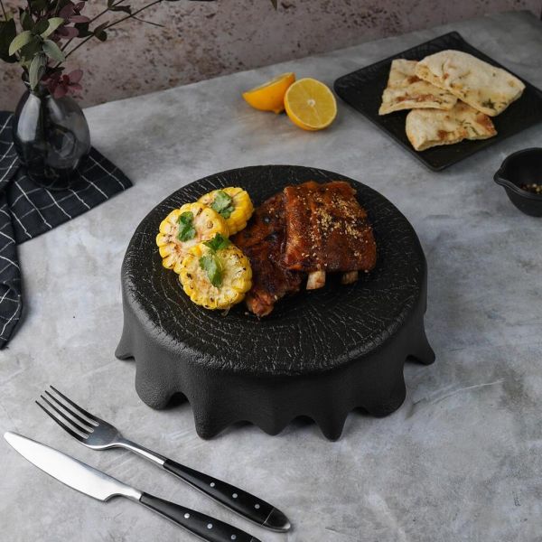 Блюдо круглое для подачи d 25 см h6,5 см Black Raw Wood P.L. Proff Cuisine [6]