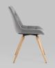 Стул Флекс на деревянных ножках велюр велютто серый