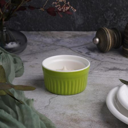 Соусник  80 мл 6,5 см Рамекин круглый зеленый фарфор P.L. Proff Cuisine [10]