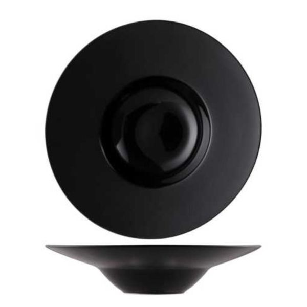 Тарелка глубокая 350 мл d 30 см (15,5 см) Black фарфор P.L. Proff Cuisine [1]