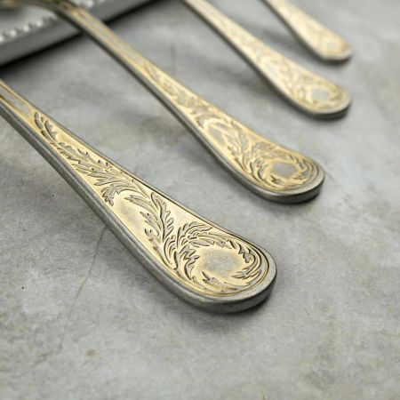 Вилка десертная 17,5 см матовая с золотом Lord Vintage Style P.L. Proff Cuisine [12]