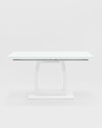 Стол обеденный Орлеан раскладной 140-170*80 глянцевый белый