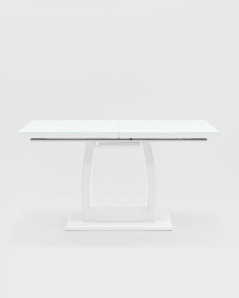 Стол обеденный Орлеан раскладной 140-170*80 глянцевый белый