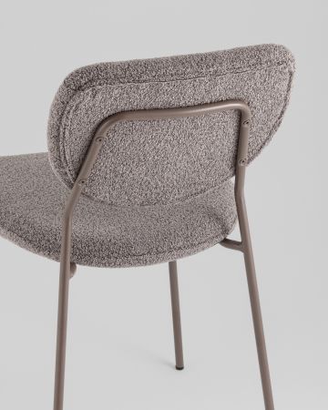 Стул обеденный Gigi тёмно-серый букле серые ножки