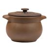 Горшок бульонница 500 мл d 11 см h8 см с крышкой Brown Matt White New Taiga P.L. [4]