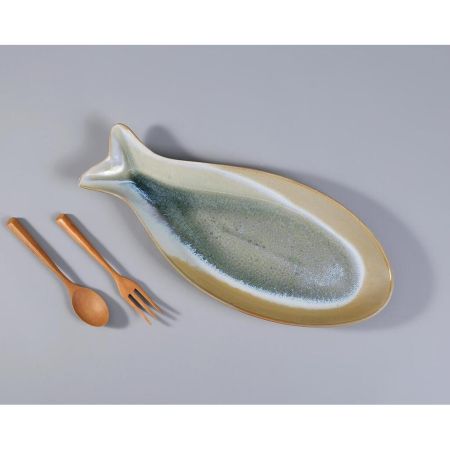 Блюдо овальное 41,5*18 см h3,5 см Fish Pearl Blue Frutti di Mare P.L. [1]