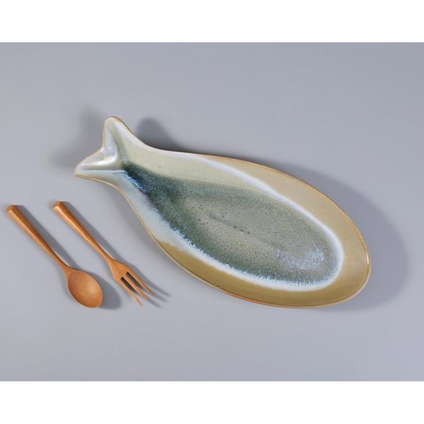 Блюдо овальное 41,5*18 см h3,5 см Fish Pearl Blue Frutti di Mare P.L. [1]