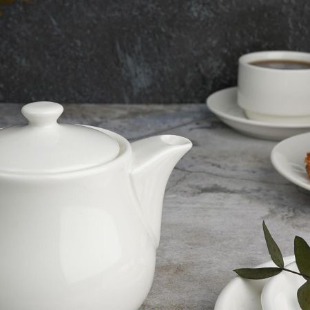 Чайник 450 мл d 10,1 см h11 см с фильтром белый фарфор P.L. Proff Cuisine [1]