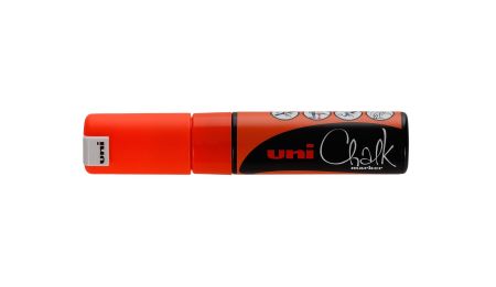 Маркер «Оранжевый неон» для оконных и стеклянных поверхностей Uni Chalk PWE-8K