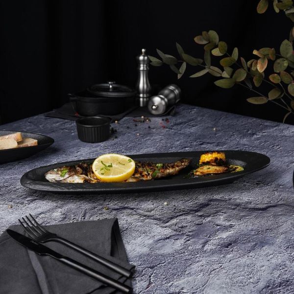 Блюдо овальное 40,8*14 см h3,5 см Black Raw Stellar P.L. Proff Cuisine [1]