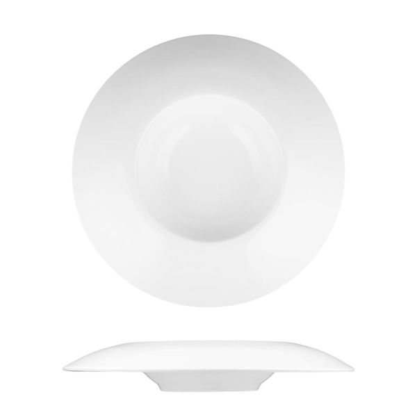 Тарелка глубокая 400 мл d 28 см h5 см для пасты, для супа белая фарфор P.L. Proff Cuisine [3]