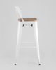 Стул барный TOLIX WOOD со спинкой белый глянцевый