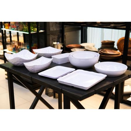 Салатник 3000 мл 30,5*30,5*9,7 см квадрат. White пластик меламин P.L. Proff Cuisine