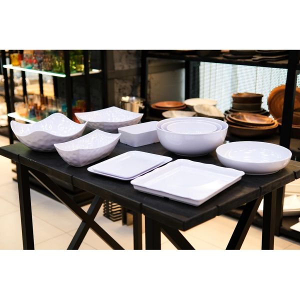Блюдо 24,8*17,1*1,9 см прямоуг. с бортом White пластик меламин P.L. Proff Cuisine