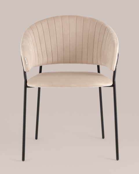 Стул Бруно велюр кремовый