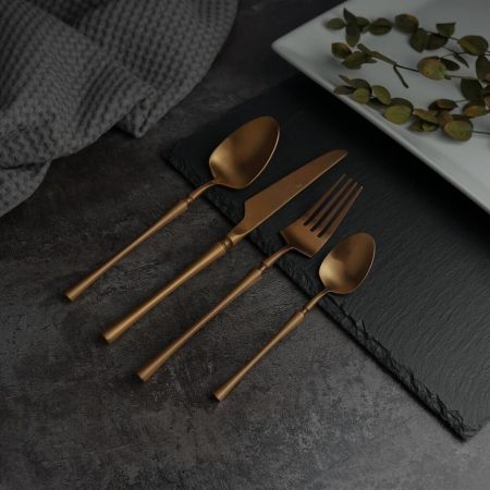 Ложка чайная 15 см матовая цвет медь PVD 1920-Copper P.L. [12]