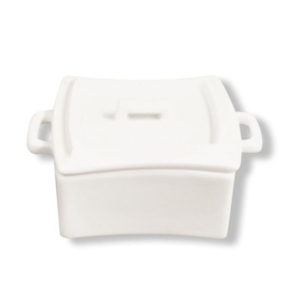 Блюдо с ручками и крышкой для запекания и подачи 7,5 см Le Cafe-Art collection, фарфор [1]