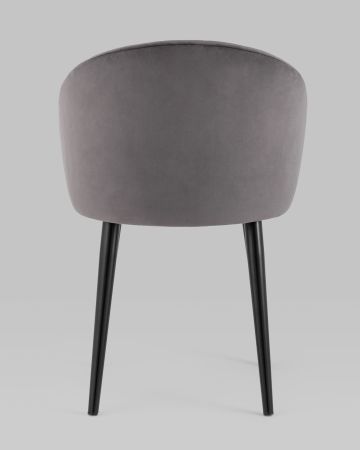 Стул с подлокотниками Брюссель велюр тёмно-серый