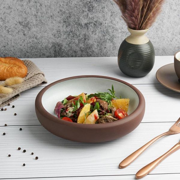 Салатник 700 мл d 19,2 cм h5,4 cм White Matt New Brown Taiga P.L. [1]