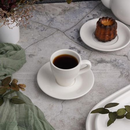 Кофейная пара 70 мл белая d 5,4 см h5,8 см фарфор P.L. Proff Cuisine [6]