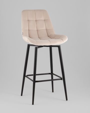 Стул барный Флекс с поворотным механизмом велюр бежевый