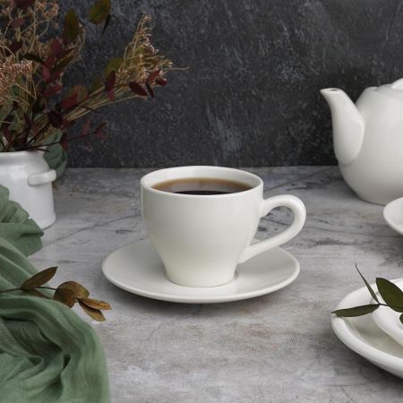 Чайная пара 150 мл белая d 8 см h6,5 см фарфор P.L. Proff Cuisine [8]