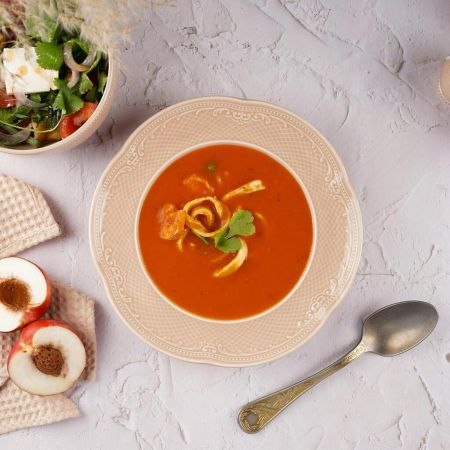 Тарелка глубокая 325 мл d 23,2 см h4 см Aristocrat Peach Tea Noble [6]