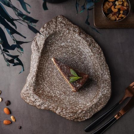 Блюдо для подачи 29*25 см h3 см Brown Crush Untouched Taiga P.L. Proff Cuisine [1]