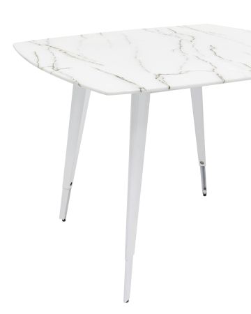 Стол обеденный Ричмонд 100*100 белый стеклянный