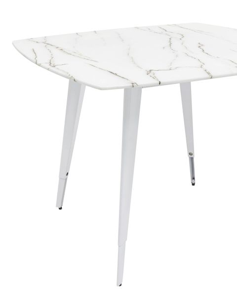 Стол обеденный Ричмонд 100*100 белый стеклянный