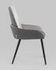 Стул Мюнхен экокожа серая велюр серый