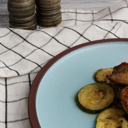 Тарелка d 20,5 см h1,8 cм Blue Matt New Brown Taiga P.L. [6]