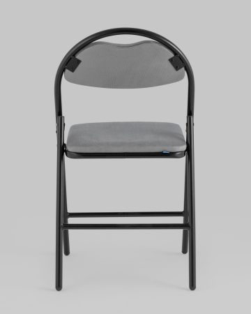 Стул складной Hagen велюр серый каркас черный