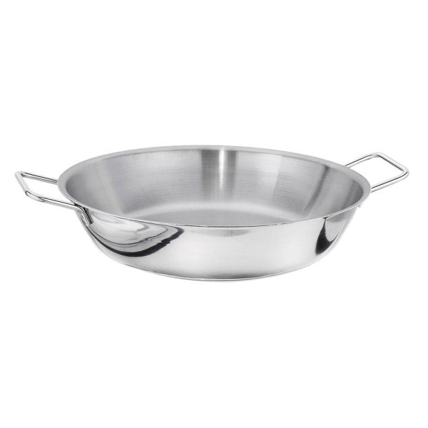 Сковорода 28 см, h 6 см, нерж. с 2-мя ручками для паэльи ИНДУКЦИЯ KAPP