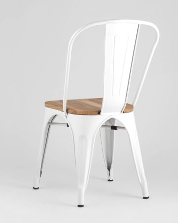 Стул TOLIX WOOD белый глянцевый