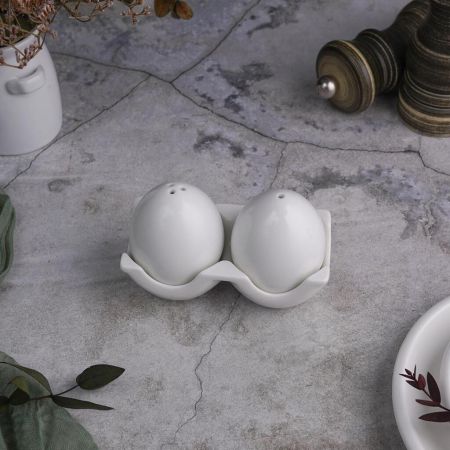 Набор для специй 2 предмета Яйцо на подставке белый фарфор P.L. Proff Cuisine [1]