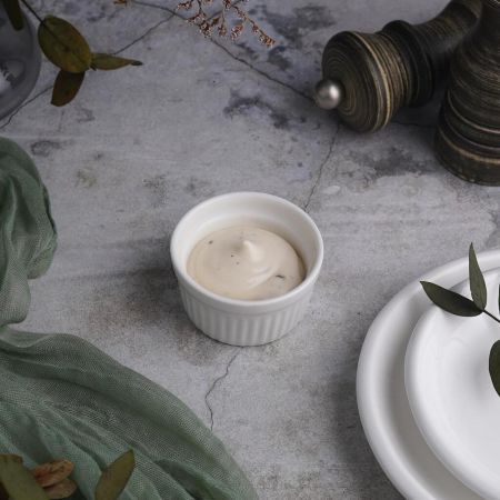 Соусник  30 мл d 5,6 см h3,3 см круглый Рамекин рельефный белый фарфор P.L. Proff Cuisine [16]