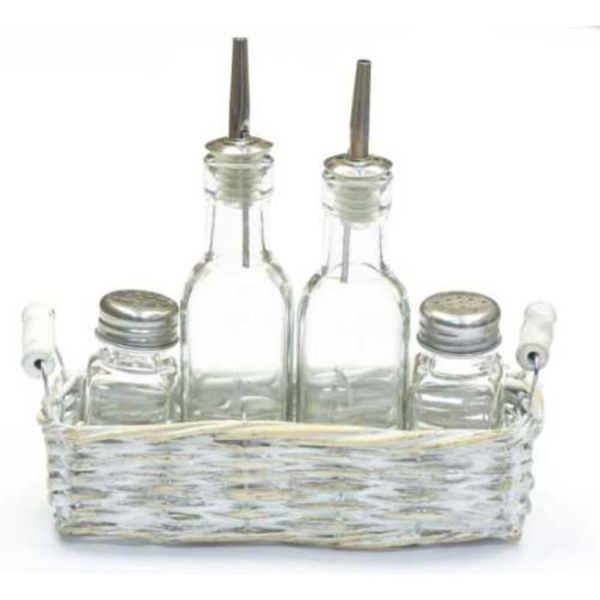 Набор для специй 4 предмета в плетеной подставке 22,5*7,8*5,5/19 см P.L. Proff Cuisine