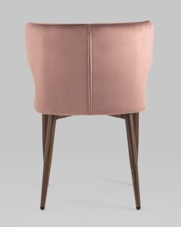 Стул Матео велюр пыльно-розовый ножки дерево