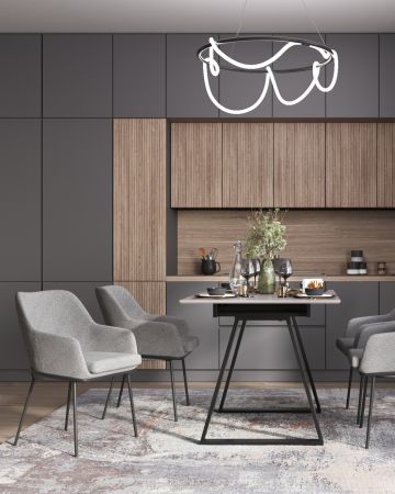 Стул Кози ткань букле серый