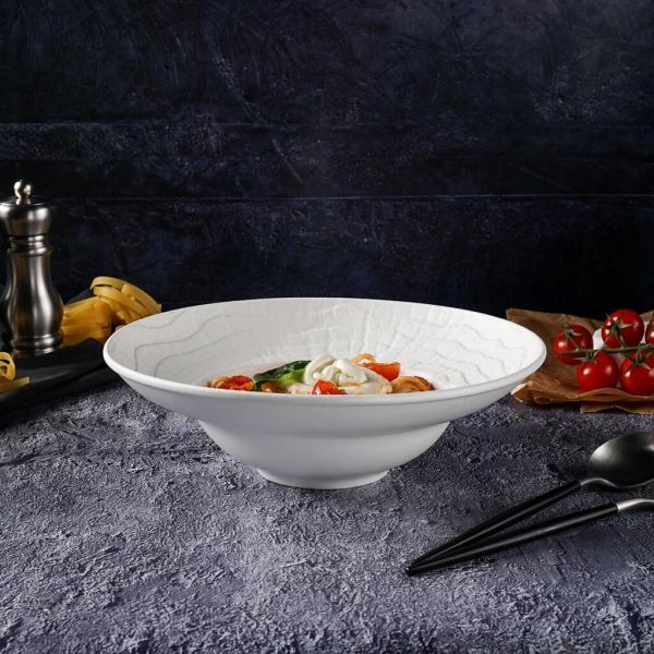 Тарелка глубокая 340 мл d 25 см h7,7 см для пасты, для супа White Raw Wood P.L. Proff Cuisine [3]
