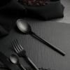 Ложка столовая 19,5 см матовая черный цвет Black Sapporo PVD P.L. - Davinci [12]