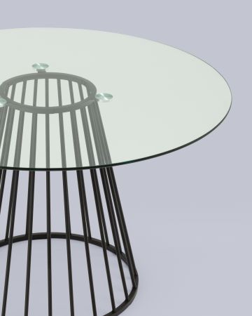 Стол обеденный Ливерпуль 120*120 стекло