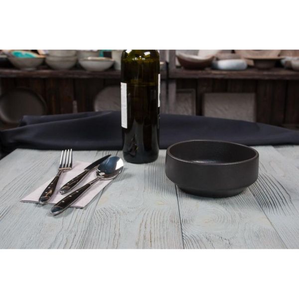 Салатник 500 мл d 15 см h5,5 см Smooth Black Raw Stellar P.L. Proff Cuisine [6]