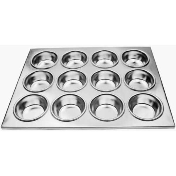 Противень для 12 маффинов, ячейка 7 см (h 3 см), l 35,5 см, h 27 см, алюминий, P.L. Prof