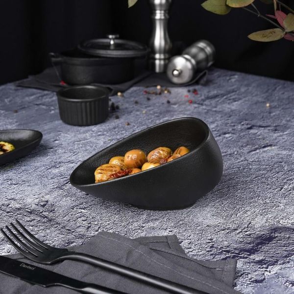 Салатник 150 мл 14,5*9,4 см h7 см Side Up Smooth Black Raw Stellar P.L. Proff Cuisine [6]