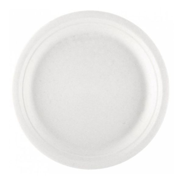 Тарелка Bionic 23*2 см, белая, 50 шт, сахарный тростник, Garcia de PouИспания