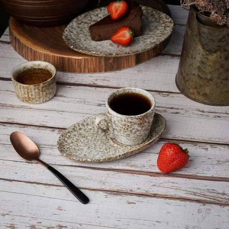 Кофейная пара 80 мл d 6,5 см h6 см Brown Spider Silk P.L. Proff Cuisine [6]