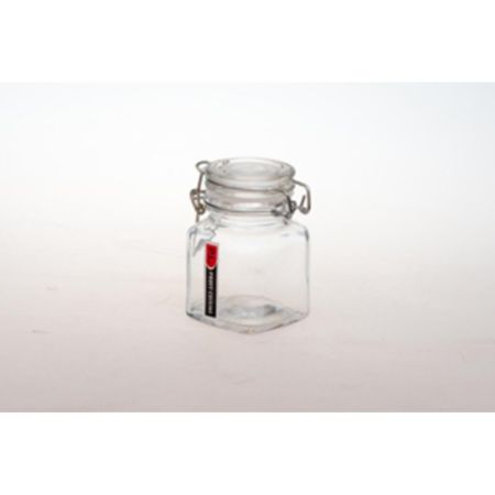 Банка для подачи и хранения 90 мл стекло с крышкой и бугельным замком 5,2*5,2*7,8 см P.L. - BarWare