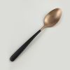 Ложка столовая 21 см матовая медный цвет черная ручка PVD Provence P.L. [12]